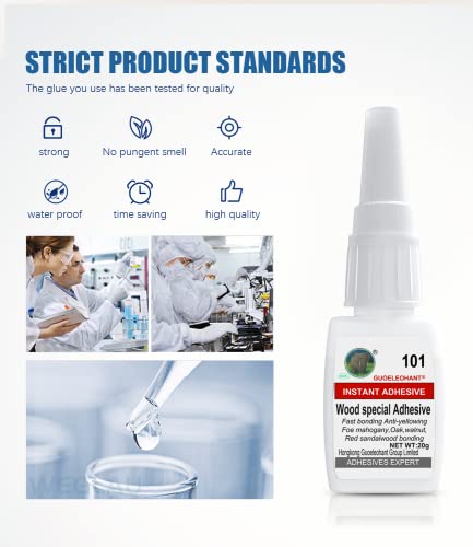 Weglau 20g Wood Glue, Wood Adhesive, Instantly Strong Adhesive for bonding Wood, Instant Super Glue for Wood, Oak, Wooden Furniture, Wooden Product, Weglau