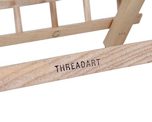 Threadart 60 Spool Cone Wood Thread Rack | Made of Hardwood, Sturdy, Freestanding or Wall Mount | Fits Mini-King Size Cones & Most Spools | For Threadart