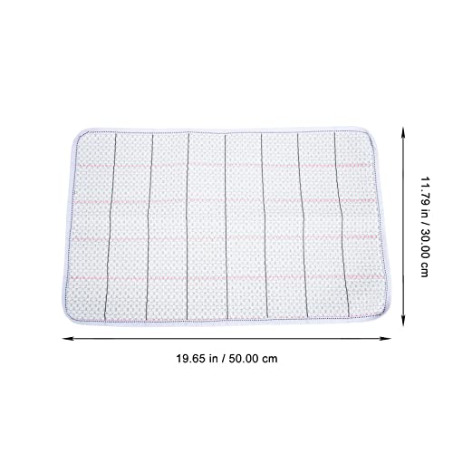 Ciieeo Carpet Making Kit Christmas Printed Canvas DIY Bathmat Rug Making Kit Yarn Hand Woven Rug Blue DIY Floor Mat Unfinished White Tapestry DIY Rug Ciieeo