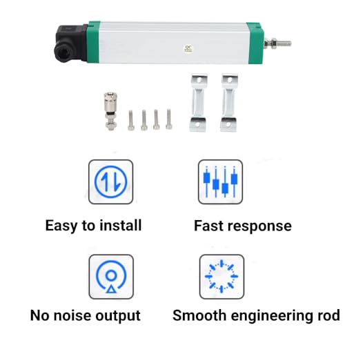 Injection Molding Electronic Ruler Pull Rod Displacement Sensor, IP67 Protection Level Stainless Steel Linear Position Sensor(KTC-100) Fafeicy