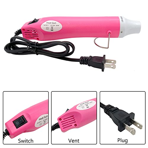 Heat Gun, Mini Hot Air Gun for DIY Crafts Portable Heat Air Gun Tool for Embossing Shrink Wrapping Drying Paint QYQRQF