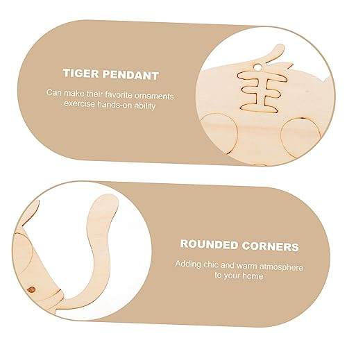 COHEALI 1 Set Wooden Blank Jungle Animals Cutouts Wooden Slice Animals Party Decor Animal Painting Slice Birthday Party Decoration Unfinished Wood COHEALI