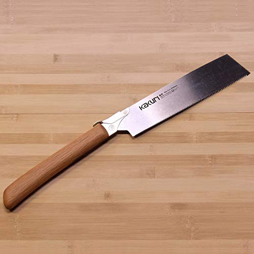 KAKURI Japanese Pull Saw Rip Cut 10 Inch, TATEBIKI Ripping Blade, Woodworking Japanese Hand Saw Kataba, Oil Finished Red Oak Handle, Made in JAPAN KAKURI
