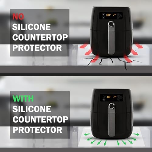 2MM Extra Thick Silicone Mats for Kitchen Counter Heat Resistant Mat, 23.6" x 15.7" Silicone Countertop Protector Mat Large Placemats, Silicon Craft Foepoge