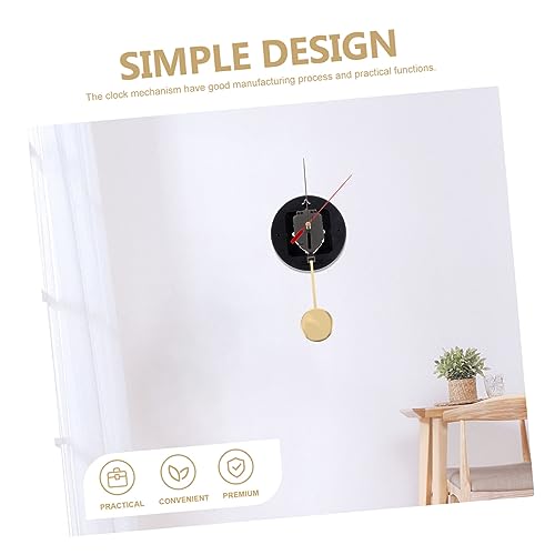 Veemoon 1 Set Pointer Walnut Suite Metal Sports Mechanical Accessories Set Pendulum Second Hand Iron Mute Clock Wall Clock Motor Quartz Clock Veemoon
