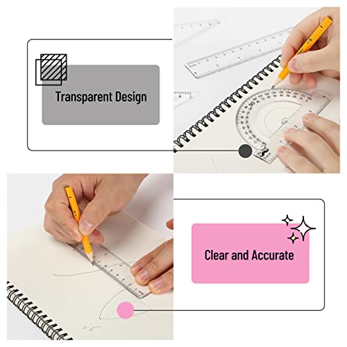 Mr. Pen- Geometry Set, 13 pcs, Compass for Geometry, Protractor Set, Geometry Kit Set with Shatterproof Storage Box, Geometry Kit, Drawing Tools, Mr. Pen