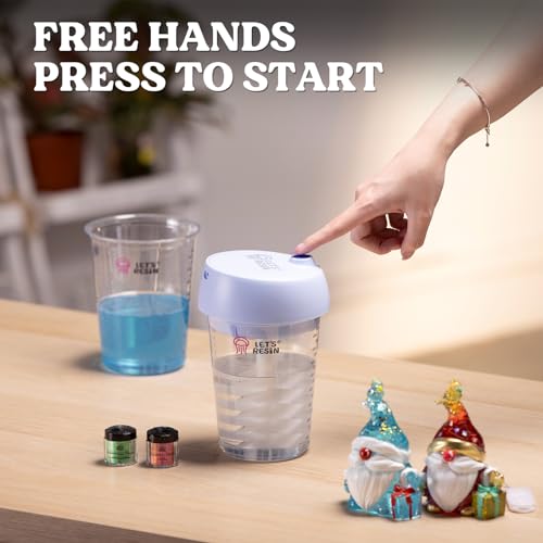LET'S RESIN Auto Resin Mixer, Hands-Free Easy Clean Epoxy Mixer, Electric Stirrer for 24Fl.oz Mixing, Resin Supplies for Resin Casting, Molds, Soap LET'S RESIN