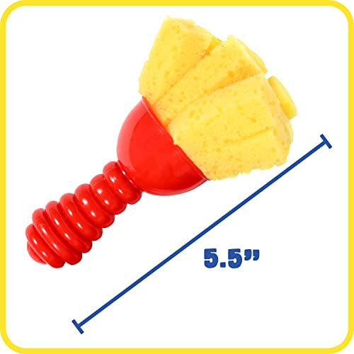 READY 2 LEARN Textured Art Tools - Set of 4 - Jumbo Paint Brushes for Toddlers and Kids - Set 2 - DIY Patterns and Effects, Plastic, Multicolor READY 2 LEARN