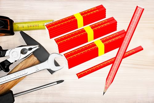 RONDURE 8-Pack carpenter pencils for construction woodworking Precise Markings -contractor framing pencil (8 PCS) RONDURE