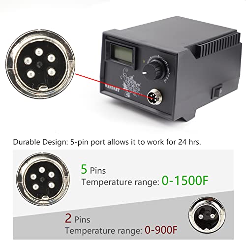 WANDART Professional Wood Burning Kit with One Pyrography Pen Single Wood Burner with 20 Wood Burning Tips with Case and 5PCS Stencils WANDART