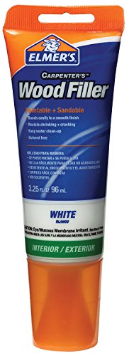 Elmer's E855 Carpenter's Wood Filler, 3.25-Ounce Tube, White -6 Pack