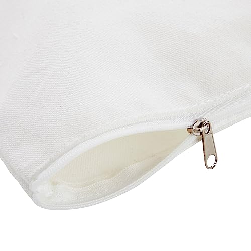 Bright Creations 6 Pack Large Cosmetic Canvas Pouch With Zipper 9 x 12, Blank Bag Organizer Purse for Travel, Toiletry, DIY Crafts Bright Creations