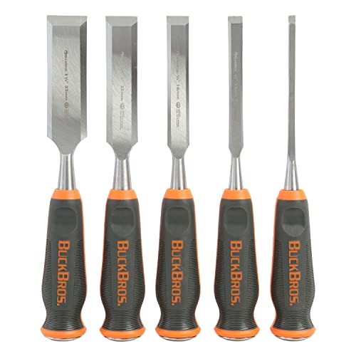 Buck Knives 1/4, 1/2, 3/4, 1, 1-1/4 COMFORT GRIP CHISEL SET Buck Knives