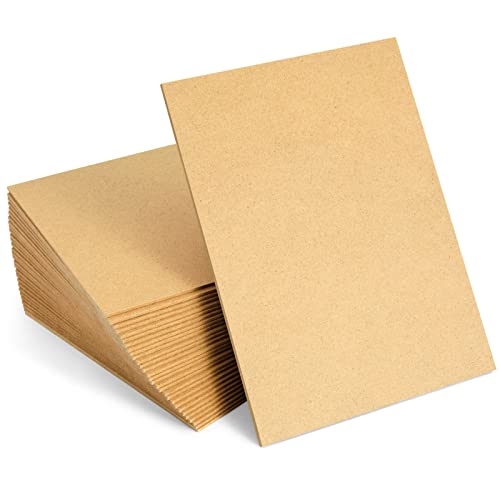 30 Sheets Thin MDF Wood Boards for Crafts, 2mm Medium Density Fiberboard (6 x 8 in, Brown) Juvale