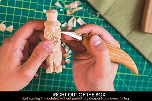 BeaverCraft Wood Carving Knife C15 1.5" Wood Whittling Knife for Details Wood Carving Knives - Chip Carving Knife Woodworking Wood Carving Tools for BeaverCraft