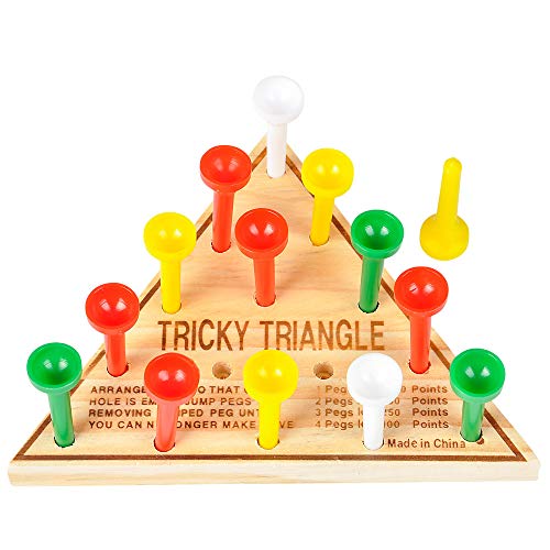 U.S. Toy Tricky Triangle Game - Travel Games, Assorted, MU845 Rhode Island Novelty