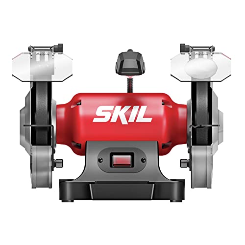 SKIL 3.0 Amp 8 In. Bench Grinder with Built-in Water Cooling Tray & LED Work Light - BI9502-00 Skil