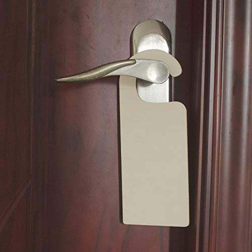 JANOU 6pcs Unfinished Wood Door Sign Blank Wooden Hanger Plaque DIY Craft Project Message Notes Memo Board Door Knob Sign JANOU