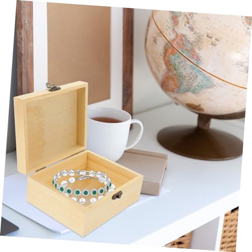 Yardenfun Box Solid Wood Jewelry Box Packing Hair Clip Organzier Necklace Storage Hairpin Storage Decor Jewelry Case Wood Storage Case Variety Paint Yardenfun