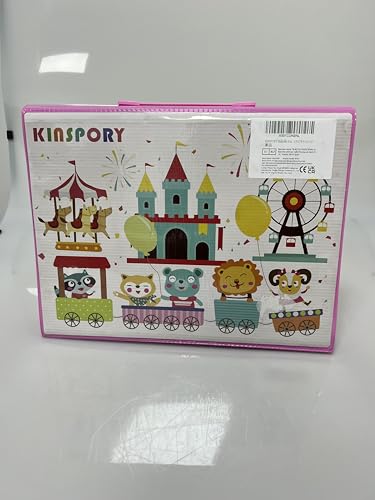 KINSPORY Art Supplies, 228 Pack Art Sets Crafts Drawing Coloring kit, Double-Side Trifold Easel, Oil Pastels, Crayons, Colored Pencils, Creative Gift KINSPORY