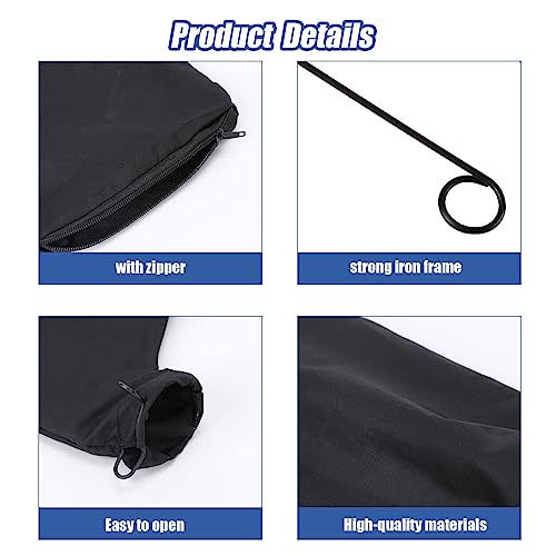 2 Pcs Table Saw Miter Saw Dust Bag Black Dust Collection Bag for Miter Saw 255 Model with Zipper and Wired Adjustable Stand Dust Bag for Belt Sander Mozeat Lens