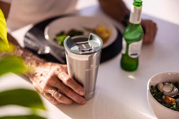 Stanley Classic Stay Chill Vacuum Insulated Pint Tumbler, 16oz Stainless Steel Beer Mug with Built-in Bottle Opener, Double Wall Rugged Metal STANLEY