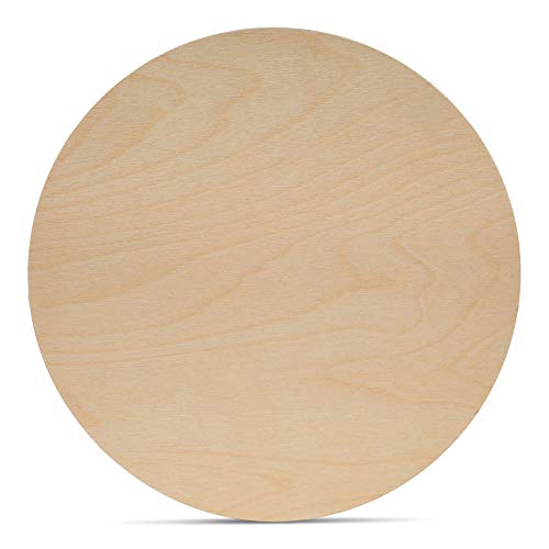 Wood Circles 18 inch, 1/8 Inch Thick, Birch Plywood Discs, Pack of 1 Unfinished Wood Circles for Crafts, Wood Rounds by Woodpeckers Woodpeckers