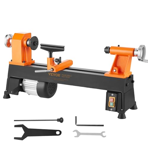 VEVOR Benchtop Wood Lathe, 10 in x 18 in, 0.5 HP 370W Power Wood Turning Lathe Machine, 5 Variable Speeds 780/1320/1920/2640/3840 RPM with Rod VEVOR