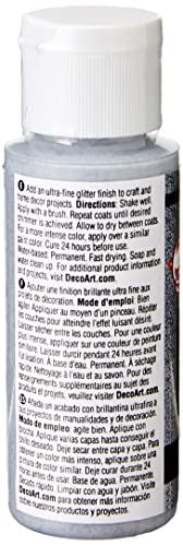 DecoArt Glamour Dust 2-Ounce Silver Bling Glitter Paint DecoArt