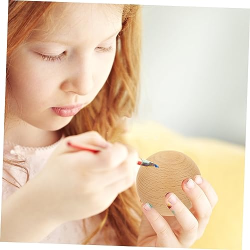 MAGICLULU Handmade DIY Painted Decorative Balls Wood Decor Balls to Paint DIY Wooden Balls Mini Wood Crafts Unfinished Wooden Balls Mini Wood Balls MAGICLULU