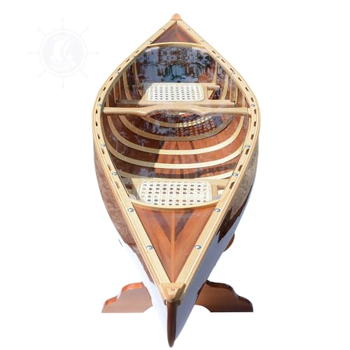 Wooden Boat USA Wooden, 5-Feet Canoe Table, Brown Wooden Boat USA