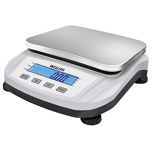 Lab Scale 5000g/0.01g High Precision Digital Scale Analytical Balance Electronic Scale for Kitchen Lab Weighing WELLiSH