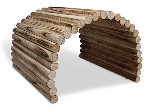 Flexible Wood Hideout - Extra Large - House, Tunnel, Ramp, Bridge, Tube for Guinea Pigs, Ferrets, Hedgehogs, Chinchillas, Small Rabbits, and Other Pulse Brands