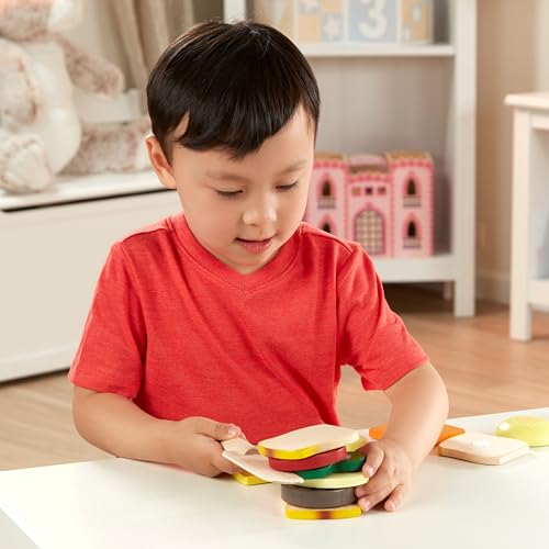 Melissa & Doug Wooden Sandwich-Making Pretend Play Food Set Melissa & Doug