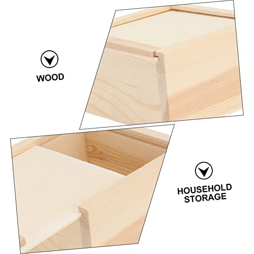 NOLITOY 6 Pcs small wooden box wood decor Unfinished Wooden Treasure Chest unfinished wood organizer plain Jewelry Collection Case Creative Jewelry NOLITOY