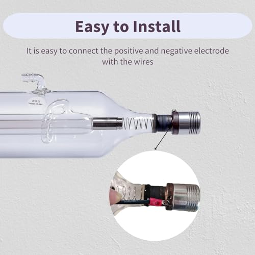 RECI W2 Laser Tube 90W 100W CO2 Laser Tube Length 1240mm Dia. 80mm with 10000h MTTF for CO2 Laser Engraving Cutting Machine MCWlaser