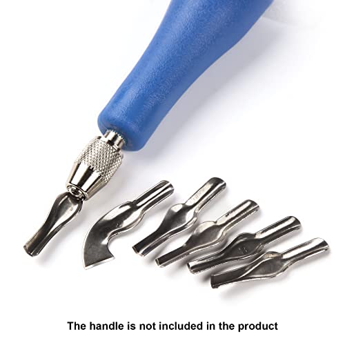 Falling in Art Linoleum Block Cutters - 6 Different Shaped Lino Cutters, Assorted Blades for Printmaking, Precision Carvings(2 Set) Falling in Art