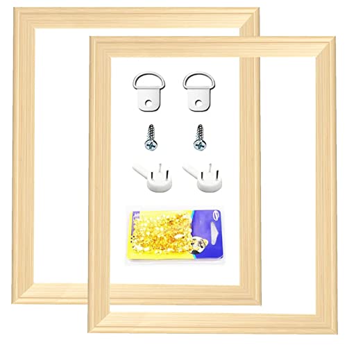 Cyauatt 2 Pack 12"x16"Canvas Wood Stretcher Bars, DIY Wood Canvas Frames Kit, Wooden Art Frames, Wood Stretching Bars for Gallery Wrap Oil Painting Cyauatt