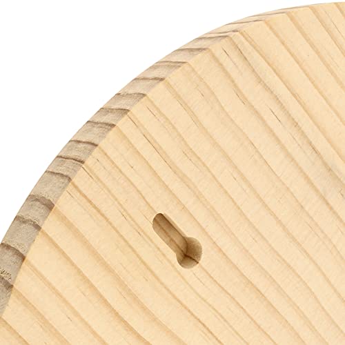 SINJEUN 4 Pack 12 Inches Round Wood Plaque, 3/4 Inch Thick Blank Wooden Hanging Sign, Unfinished Wood Boards with Hanging Hole for DIY Crafts SINJEUN