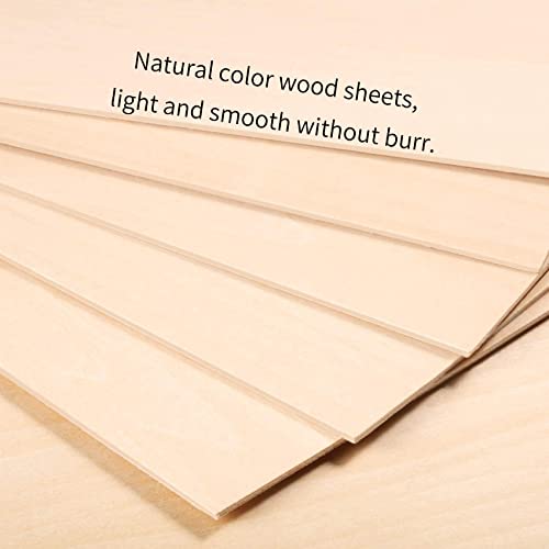 12Pack Basswood Sheets 1/8 Inch, 3mm Plywood Sheets 11.8 x 11.8 Inch Unfinished Squares Wood Boards for Laser Cutting Crafts DIY Architectural Models GRRONZEE