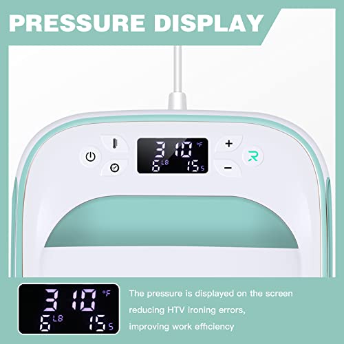 HTVRONT Heat Press Machine for T-Shirts, Portable Heat Press 10"X10", Iron Press for Sublimation and HTV Vinyl Shirt Press Machine for Hat, Bags, HTVRONT