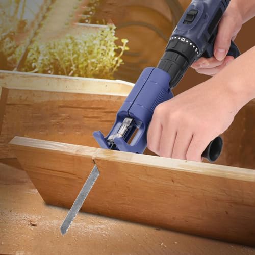 Electric Drill to Reciprocating Saw Adapter, Portable Electric Jig Saw for Wood Metal Cutting, Power Hand Saw Drill Attachment, Electric Drill Yosoo
