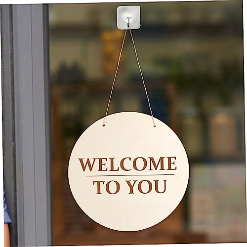 Tofficu 10 Sets DIY Door Hanging Sign Unfinished Wooden Slices Unfinished Wooden Rounds Unfinished Wood Plaque Unfinished Wood Crafts Blanks Tofficu