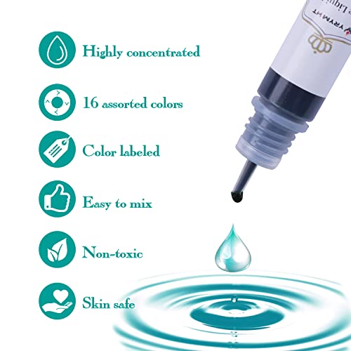 YRYM HT Candle Dye - 16 Popular Colors, Liquid Color Dye for Candle Making, Safe and Natural (16 Bottle) YRYM HT
