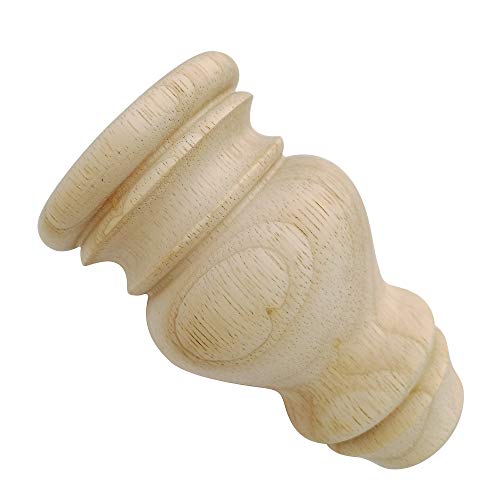 Btibpse 4.7 Inch Wood Furniture Legs Replacement Sofa Couch Chair Ottoman Loveseat Coffee Table Cabinet Feet Unfinished Bun Foot Set of 4 Btibpse