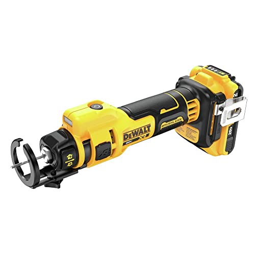 DEWALT 20V MAX Drywall Cutting Tool, Cut Out Tool, 2 Batteries and Charger Included (DCE555D2) DEWALT