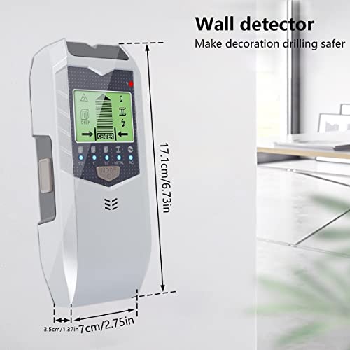 Stud Finder Wall Scanner, 5 in 1 Electronic Stud Sensor, Metal Detector Wall Scanner, Wall Wood Detector Scanner with LCD Display & Audio Alarm for HOTBEST