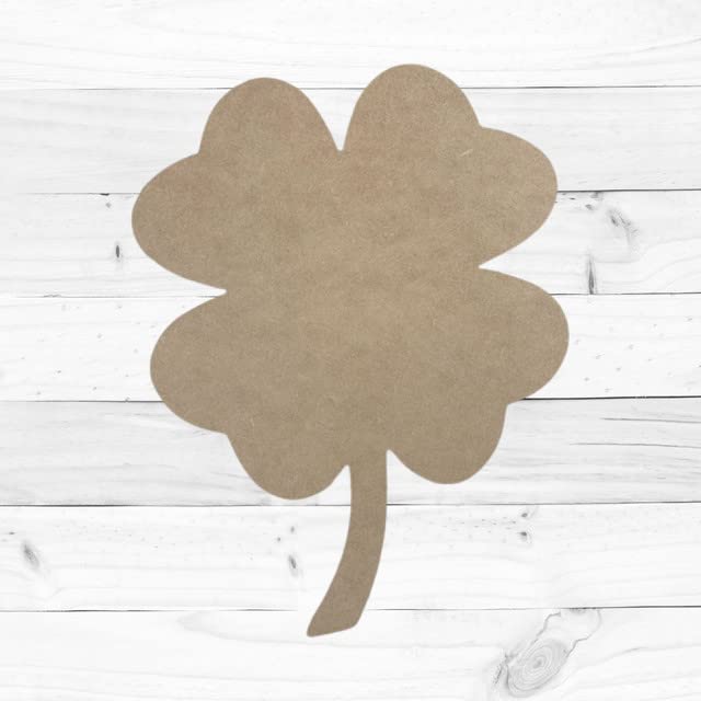 4 Leaf Clover Unfinished Cutout, Wooden Shape, Paintable Wooden MDF, Unfinished Wood Craft, Build-A-Cross Build-A-Cross