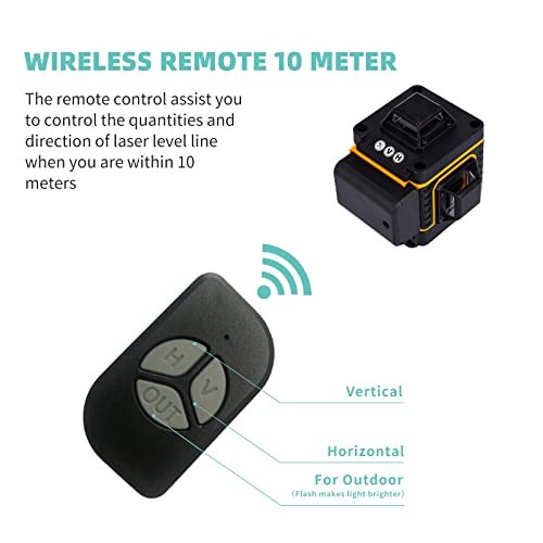 16 Lines 4D Laser Level Self-Leveling 4x360 Horizontal & Vertical Cross line Rechargeable line Laser Green Beam Magnetic Lifting Base for Indoor YSJOMJHYS