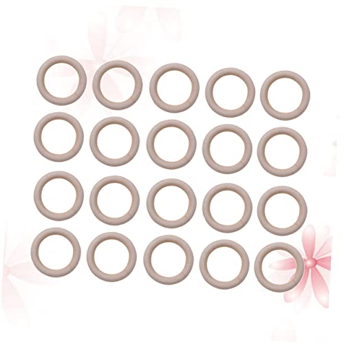 VOSAREA 20 Pcs Unfinished Wooden Rings Wood Craft Pendant Ring Unfinished Smooth Wooden Ring Wooden Rings for Macrame Wooden Circle Crib Toys Curtain VOSAREA